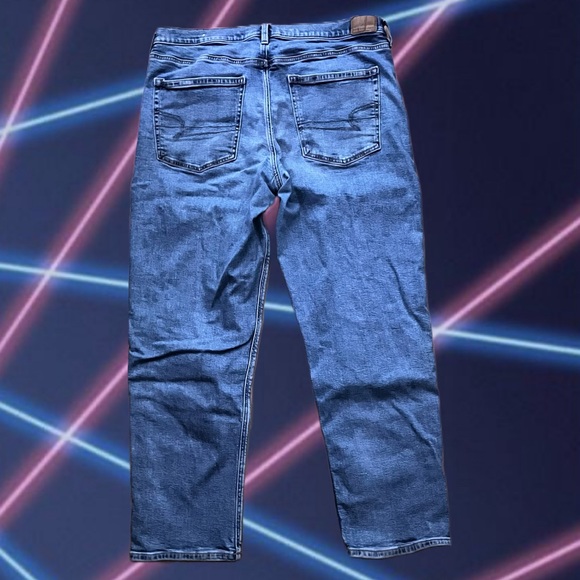 AMERICAN EAGLE 90’s Straight high rise stretch denim jeans 16 - Picture 2 of 4